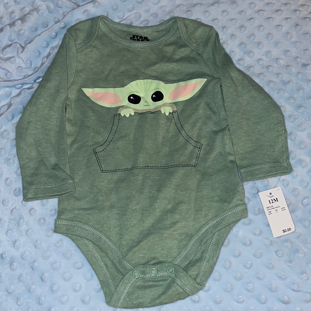 STAR WARS Baby Yoda Onesie 12 Months